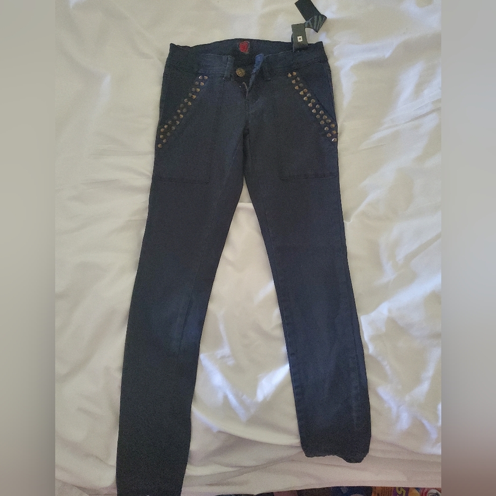 Black stud jeans